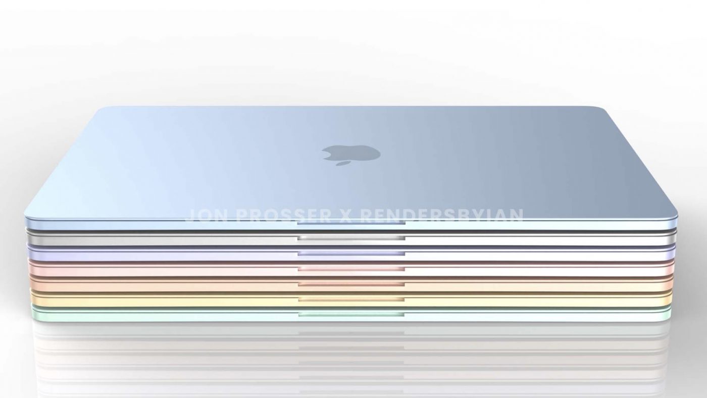 多種顏色的 MacBook Air