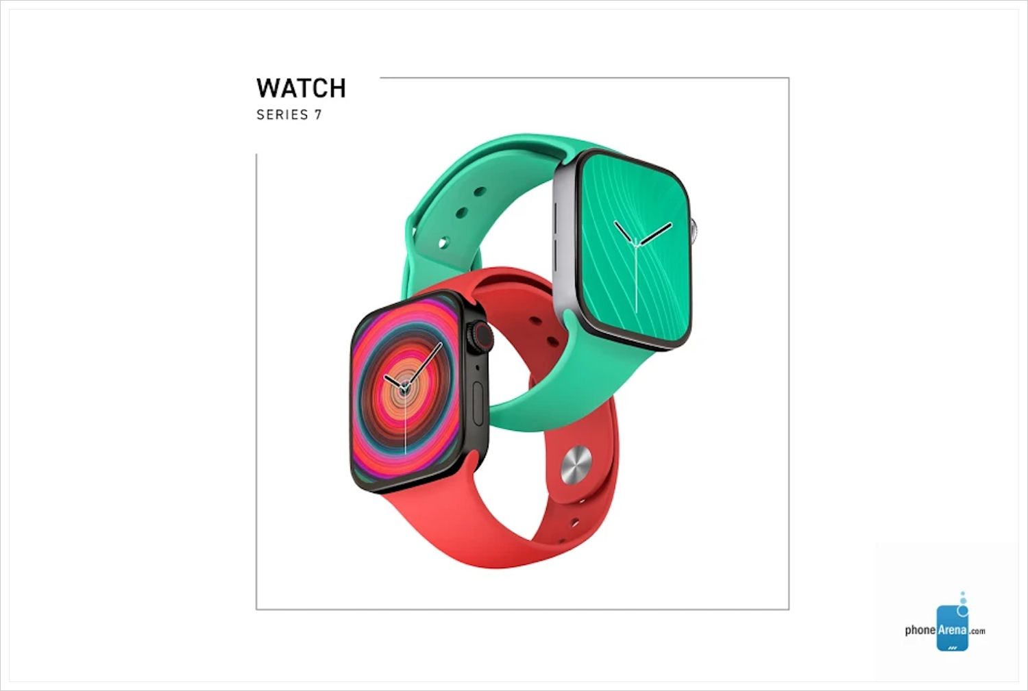 Apple Watch S7 渲染圖