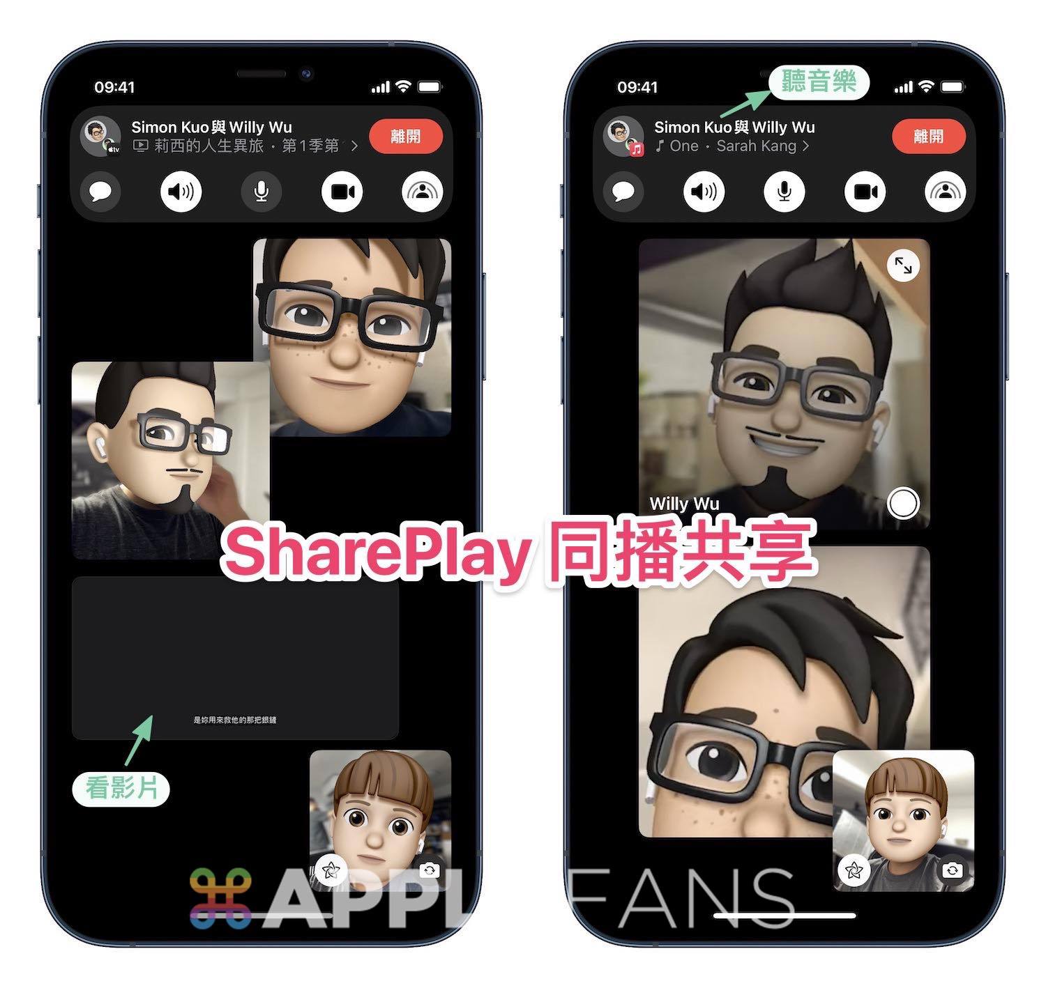 iOS 15 - SharePlay 同播共享