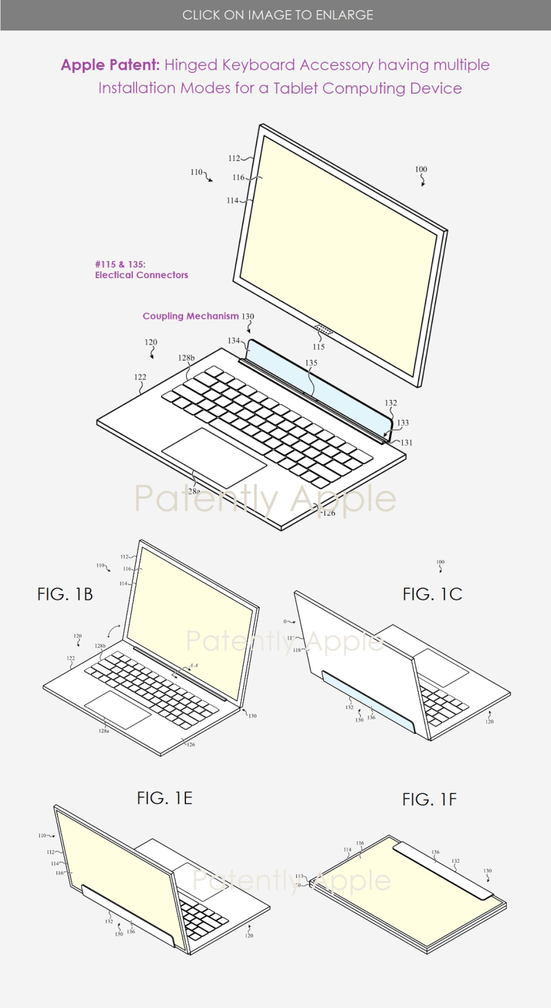 Apple 新專利 iPad 鉸接式鍵盤配件