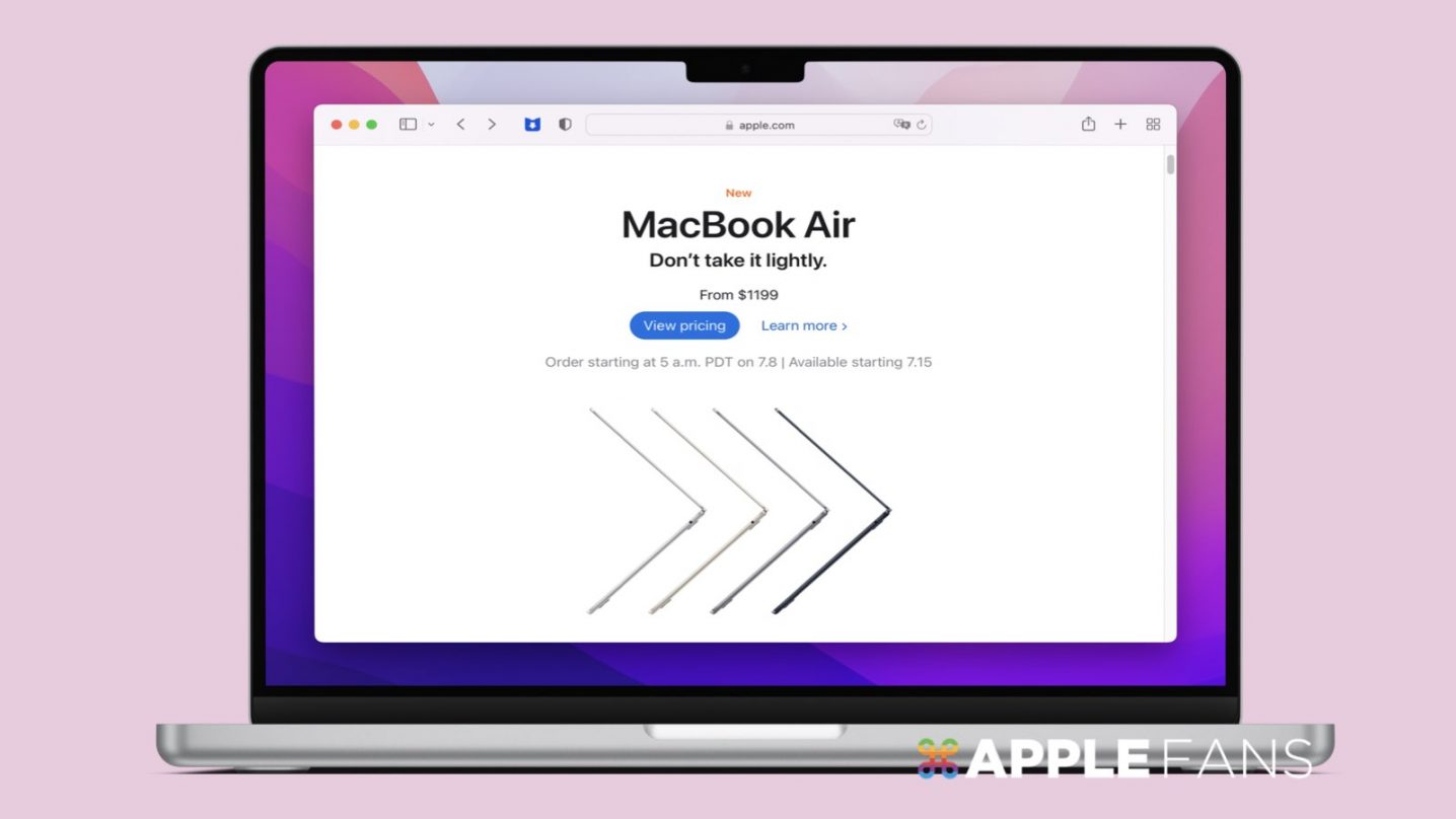 美國 M2 MacBook Air 開賣