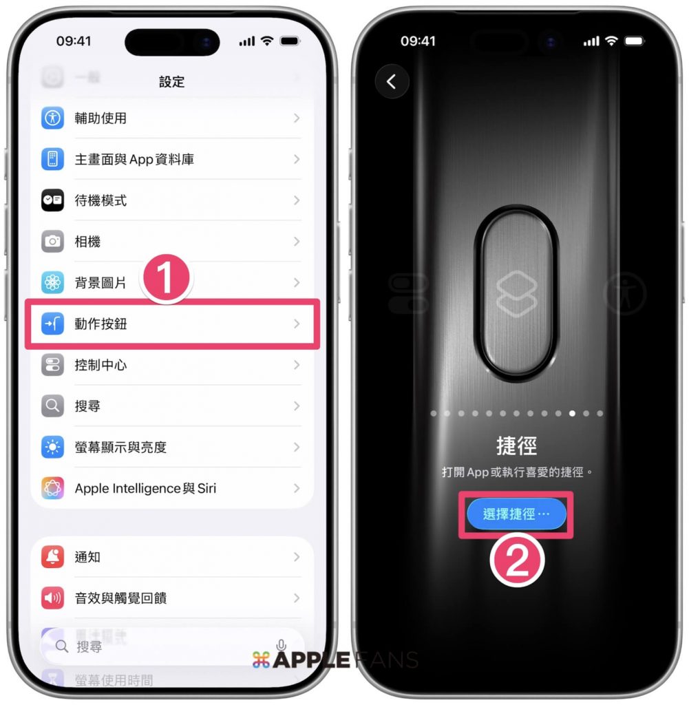 iPhone動作按鈕捷徑